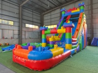 Ensemble de 3 pièces JOYRISE, château gonflable de 18 pieds de haut avec toboggan aquatique, usage commercial, capacité de 500 kg, garantie de 3 ans