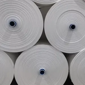 Rolo de tecido tubular liso PP tecido 100% PP para sacos enormes tecido revestido em rolo venda de fábrica