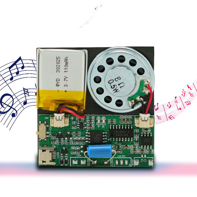 Programmable 8M Rechargeable USB MP3 Sound Music Player with Voice Module Vibration Activate Mode