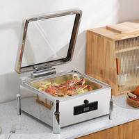 Chauffe-Plat Électrique Liyunda à Commutation Automatique avec Capteur, Conteneur de Présentation Alimentaire pour Buffets et Événements