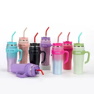 Venditori originali vendita calda colorato in acciaio inox 40 oz sublimazione vuoto tazze da viaggio Tumbler 40 oz tazza termica con paglia