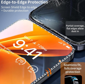 Protection d'écran en verre trempé de qualité AAA, dureté 9H, sans bulles, anti-rayures, anti-statique, couverture intégrale, HD, transparente pour <span class=keywords><strong>iPhone</strong></span> 18 - Product Image 6