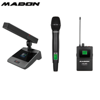 Madon Sound system micro un par un module Petit écran couleur TFT Microphone sans fil UW-108 avec OK-4700 BODY-PACK MICROPHONE