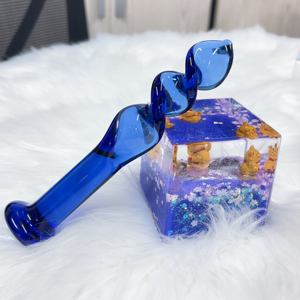 2024 vente chaude femmes gros cristal bleu gros jouet sexuel gode verre godes anaux pour hommes - Product Image 2