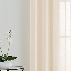 <span class=keywords><strong>SHEIN</strong></span> Usine Vente Directe Vente Chaude Café Couleur Doris Semi-Blackout Sheer Rideaux Export TEMU Fini Rod Pocket Cantonneaux - Product Image 4