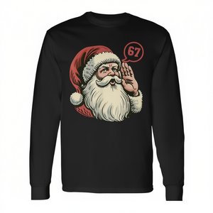 T-shirt à manches longues pour enfants, col rond, imprimé numérique, thème Père Noël, vêtement promotionnel - Product Image 2