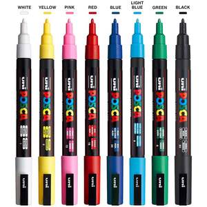 مجموعة علامات Uni Posca مع رسم بنصائح قابلة للعكس للوازم الفنية ، طلاء القماش ، علامات النسيج - Product Image 2