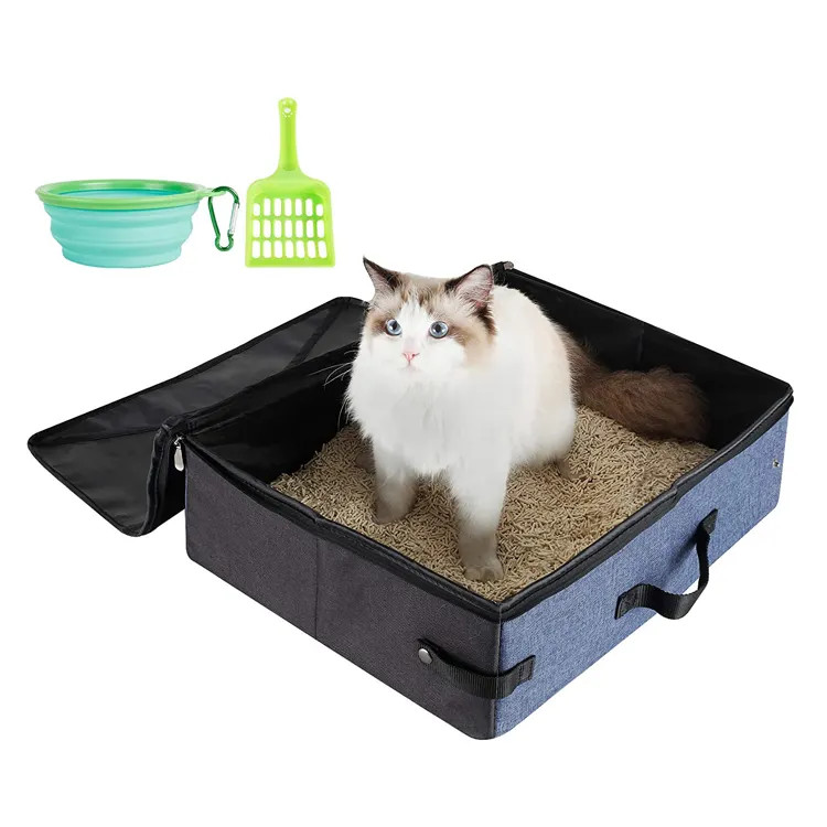 Scatola per lettiera pieghevole portatile da viaggio Standard per gatto