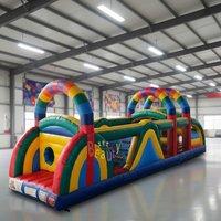 Parc d'attractions, aire de jeux sportive, parcours d'obstacles gonflable géant, PVC de qualité commerciale écologique pour adultes, capacité de 6 à 12 personnes, 3 ans