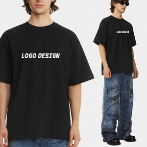 เสื้อยืดผู้ชายลายกราฟิกคุณภาพสูงแบบกำหนดเองเสื้อยืดแขนยาวเปิดไหล่ผ้าฝ้ายลายกราฟิกไซส์ใหญ่ - Product Image 2