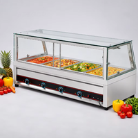 Chauffe-Plats Électrique Bain-Marie Professionnel en Acier Inoxydable pour Buffet, Cuisine et Traiteur