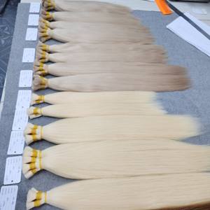 100% vierge vietnamien en vrac Extensions de cheveux Style naturel non transformé vague et cheveux raides trame Machine Double trame à vendre - Product Image 1