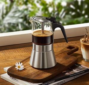 Kingze 4/6/9 <span class=keywords><strong>tazas</strong></span> percolador <span class=keywords><strong>cafetera</strong></span> <span class=keywords><strong>2</strong></span> en 1 Expresso <span class=keywords><strong>Greca</strong></span> estufa superior clásico italiano Espresso café Moka ollas - Product Image 3