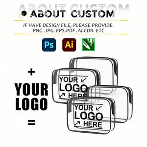 Sac de rangement de voyage unisexe en PVC transparent portable pour cosmétiques et articles de toilette, avec logo personnalisé – Offre Spéciale - Product Image 3