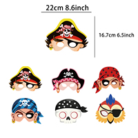 Nouvel Arrivage – Lot de 12 Masques Lunettes en Papier Thème Pirate pour Fêtes, Halloween, Anniversaires, Noël, Nouvel An, Ramadan – Décorations et Accessoires Photo