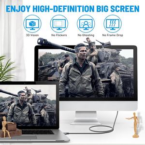 <span class=keywords><strong>C</strong></span>âble audio vidéo tressé 4K <span class=keywords><strong>USB</strong></span> <span class=keywords><strong>C</strong></span> vers <span class=keywords><strong>HDMI</strong></span> pour MacBook Pro et iPad Pro et <span class=keywords><strong>Samsung</strong></span> et plus - Product Image 2