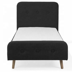 Luxury Style High Quality Single Size Soft Tufted with Buttons Headboard High <strong>End</strong> Designs Faux Upholstered Fabric <strong>Bed</strong> Frame - Product Image 1