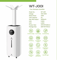 Humidificateur d'air à remplissage par le haut de grande capacité 21L avec pompe à eau, 3 réglages de brume et lumière UVC pour bureau, hôtel et appartement