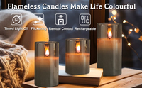 Jeu de bougies de simulation LED Candlelight concert props USB charging remote control romantic confession lighting