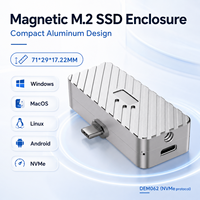 Boîtier SSD NVMe M.2 magnétique 10 Gbit/s USB-C avec charge PD 100 W et port USB-A, lecteur externe sans outil pour iPhone/MacBook Pro