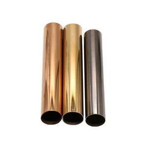 304 tabung warna baja tahan karat 201 pipa baja berlapis warna hitam lapis titanium emas mawar titanium sampanye emas - Product Image 1