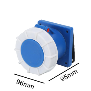 IP67 soket tersembunyi industri <span class=keywords><strong>63A</strong></span> tiga pin 220-250V soket steker tembaga tahan air - Product Image 2