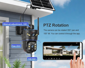 กล้องวงจรปิด LS VISION 4MP 2K Solar PTZ 4G WiFi PIR <span class=keywords><strong>AI</strong></span> ตรวจจับความเคลื่อนไหวของมนุษย์ ตรวจจับใบหน้า พร้อมระบบแจ้งเตือน  2 เลนส์ 2 จอภาพ - Product Image 5