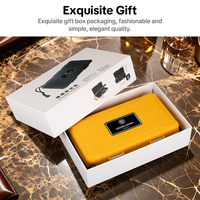 CIGARLOONG Coffret Humidor à Cigares Portable Grande Capacité Double Couche avec Doublure en Mousse pour Cadeau et Voyage