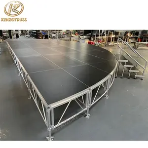 Platform Panggung Semi Lingkaran Bulat Aluminium