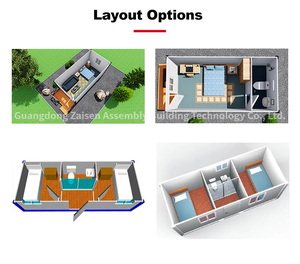 Casa portacontainer prefabbricata da 20 piedi facile da installare dopo <span class=keywords><strong>la</strong></span> calamità per campi dormitorio casa rifugio per uffici rifugiati abitazione temporanea - Product Image 2