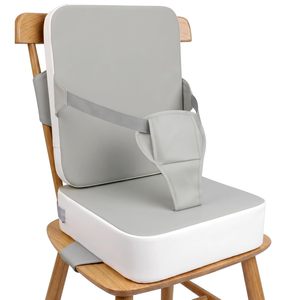 Chaise de cuisine pour enfant <span class=keywords><strong>avec</strong></span> <span class=keywords><strong>dossier</strong></span>, sangles réglables, siège <span class=keywords><strong>rehausseur</strong></span> portable de voyage pour bébé, coussin <span class=keywords><strong>rehausseur</strong></span> en mousse à mémoire de forme - Product Image 1