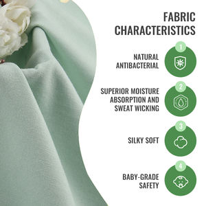 Tissu en bambou et élasthanne luxueux, matière confortable et extensible en fibre de bambou pour vêtements - Product Image 2