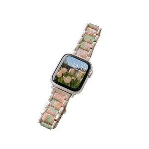 Elegante Cinturino in Metallo con Tre Perle in Resina per <span class=keywords><strong>Apple</strong></span> <span class=keywords><strong>Watch</strong></span> Serie 11 10 <span class=keywords><strong>9</strong></span> - Product Image 4