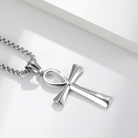 Collier de cheville Moge Pour Homme, bijoux unisexe, avec pendentif en croix, Hip Hop, plaqué or et noir, en acier inoxydable