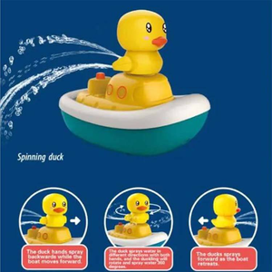 Jouets <span class=keywords><strong>de</strong></span> <span class=keywords><strong>bain</strong></span> pour enfants en plastique ABS <span class=keywords><strong>de</strong></span> haute qualité, sûrs pour les enfants, design circulaire, bords lisses, couleurs vives, animaux, canard jaune - Product Image 5