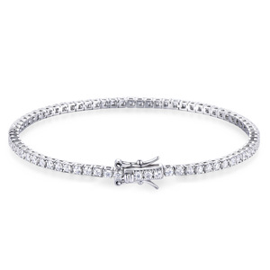 Pulsera de tenis de lujo estilo coreano con circonita cúbica 5A de corte redondo de 2mm-6mm y engaste de puntas, accesorio de moda de gran venta - Product Image 2
