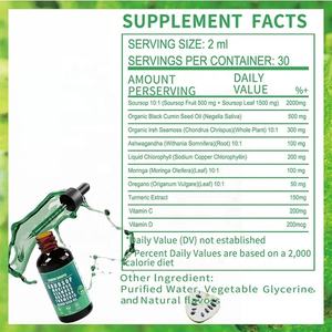 Ekşi Elma Moringa Sıvı Damlaları - Deniz Yosunu, Kekik, Zerdeçal ve Çörek Otu Yağı içeren Ultra Konsantre Organik Besin Takviyesi - Product Image 4