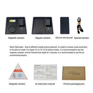 เครื่องชาร์จไร้สาย Qi สำหรับรถยนต์ qifit สำหรับมิตซูบิชิ <span class=keywords><strong>Xpander</strong></span> CROSS v. INA 2019-2023 15W อะแดปเตอร์แผ่นชาร์จเร็วปรับเปลี่ยน<span class=keywords><strong>ภายใน</strong></span> - Product Image 6