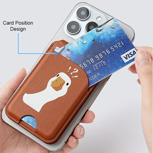 Porte-cartes en cuir PU personnalisé, portefeuille <span class=keywords><strong>MagSafe</strong></span> avec support de téléphone portable, support de téléphone, portefeuilles de créateurs pour hommes - Product Image 3