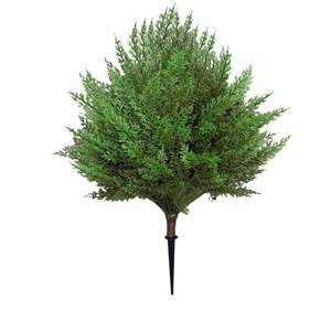 Pieds <span class=keywords><strong>de</strong></span> décoration amovibles en feuilles <span class=keywords><strong>de</strong></span> cyprès artificielles pour l'extérieur, vente en gros, petites plantes vertes artificielles <span class=keywords><strong>de</strong></span> cyprès pour l'artisanat - Product Image 2