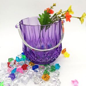 Clear Acrylic Beer Wine Ice Beverage Tub Bucket with <b>Tong</b> - Product Image 3