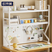 Organisateur de bureau multifonctionnel simple en fer forgé, étagère multi-niveaux, panneau perforé de rangement pour bureau d'étudiant et ordinateur, en métal