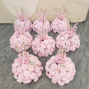 Boule florale en soie de haute qualité, élégante, pour décoration de table de mariage, vitrine et allée. - Product Image 3