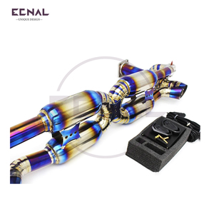 Ecnal para 2005-2011 <span class=keywords><strong>Porsche</strong></span> 911 <span class=keywords><strong>997</strong></span>,1 <span class=keywords><strong>Turbo</strong></span> 3,6 T 3,8 T escape completo de titanio silenciador deportivo válvula de escape - Product Image 5
