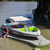 Ponton flottant gonflable OEM pour bateau, jet ski et sièges de bateau, ponton gonflable en Y pour bateau