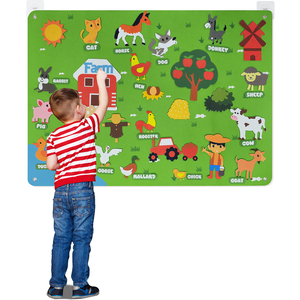 Nouveau design de livre d'activités sensorielles, jouet éducatif précoce pour développer les capacités motrices, tableau d'activités en feutre 83*115cm pour les enfants de 1 à 6 ans, unisexe - Product Image 1