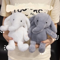 Peluche éléphant mignon, jouet en peluche, poupée de confort pour filles, cadeau d'anniversaire avec rembourrage en coton PP, oreiller pour dormir, à partir de 14 ans