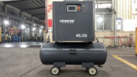 Compresseur d'air à vis 8 bars 10 bars, machine industrielle 2 en 1 avec réservoir d'air 207L 300L 500L 600L