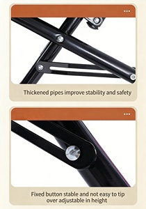 Chaise <span class=keywords><strong>de</strong></span> lune pliable <span class=keywords><strong>de</strong></span> qualité supérieure avec poils longs pour une chaleur douce les nuits fraîches en camping - Product Image 4