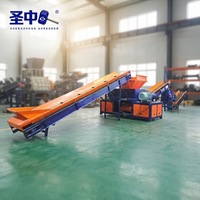 Broyeur industriel à quatre arbres Shengzhong pour le recyclage des déchets métalliques, du plastique et du caoutchouc à vendre